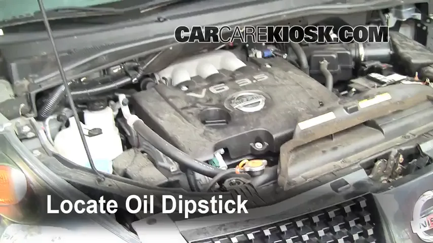 2006 Nissan Quest S 3.5L V6 Aceite Controlar nivel de aceite